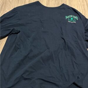 Simply Southern Navy Shirt with Green and Orange Graphics